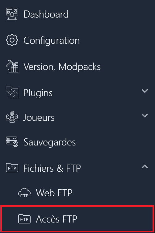 Accès FTP