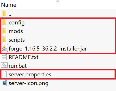 Modpack files