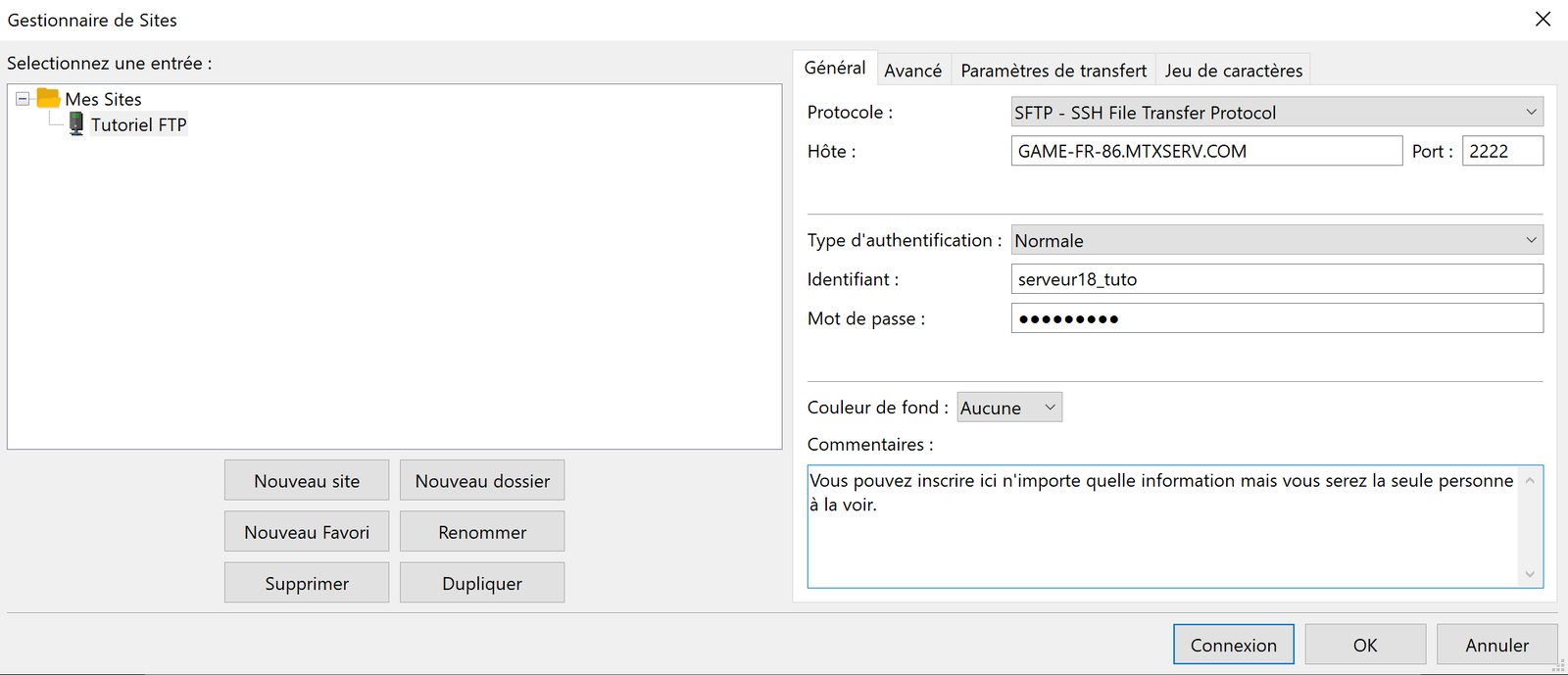 Accès FTP Manager 3