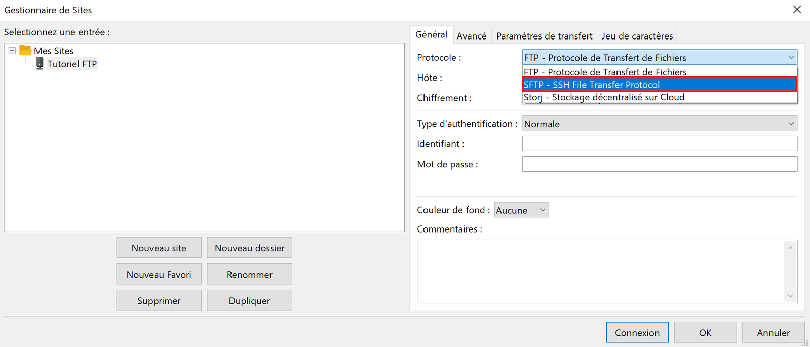 Accès FTP Manager 2